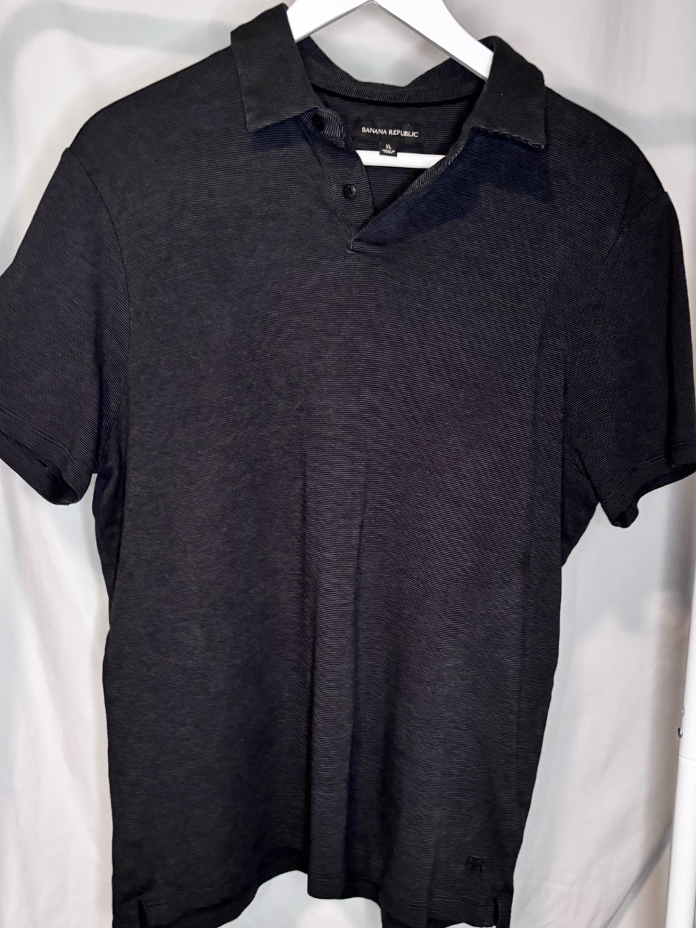 Banana Republic Men's Charcoal Polo Shirt